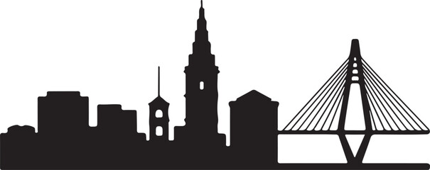 Fototapeta premium Charleston South Carolina Skyline Silhouette