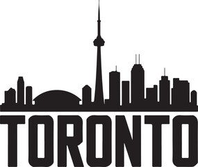 Obraz premium Toronto Skyline Silhouette