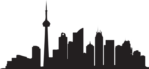 Fototapeta premium Mississauga Ontario Skyline Silhouette