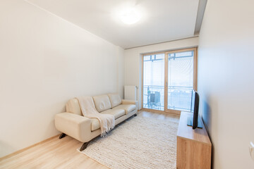 Modern Home Apartment Living Room. Luxurious Stylish Modern Apartment. Scandinavian Design.