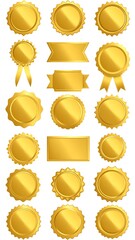 Gold Award Ribbons and Badges