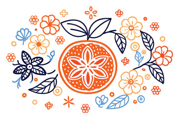 Beautiful and playful Mandarin with white background