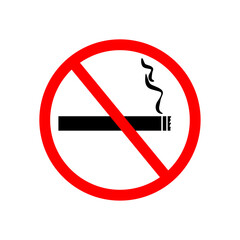 No smoking symbol isolated on white background