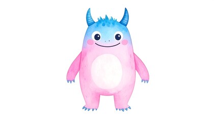 Cute monster with gradient colors