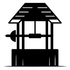 Traditional Water Well – Clean Art Vector Design