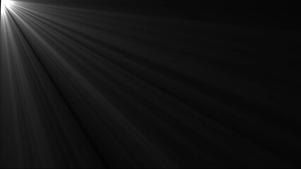 High quality stock footage of sun rays light effects, overlays or flare glow array isolated on black background, overlay light transition, effects sunlight, Sun rays view, white spotlight , - Powered by Adobe