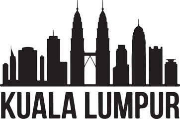 Fototapeta premium Kuala Lumpur Skyline Silhouette