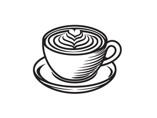 Fresh hot mocha drink in minimalist vector style