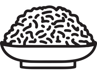 Authentic Nasi goreng illustration in elegant flat vector