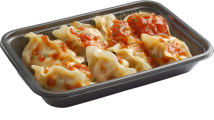 Nepalese Traditional Dish Momo. Authentic Cuisine in Nepal momo over a rustic wooden background.
Steam-cooked momos with sauce.