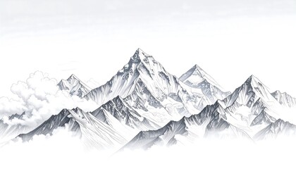 Obraz premium Snowy mountain range