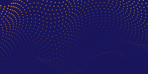 Fototapeta premium Math flow template for presentation. Light-emitting lines highlighting the regularity in the space of particles. Technology background vector. Dots pop art sport style.