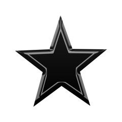 3d silver star