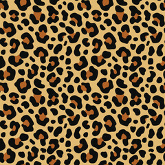 
Seamless animal leopard print, vector design with leopard spots