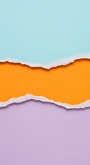 Fototapeta premium Abstract Background with Ripped Blue Paper Revealing an Orange Layer