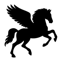 Pegasus horse silhouette vector