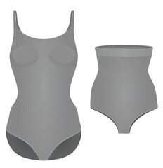 Grey body shaper underclothes. vector	