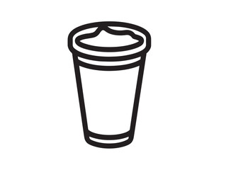 Floral rose flavored lassi icon in outline style