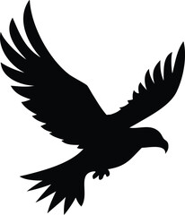 Obraz premium Majestic eagle in flight silhouette