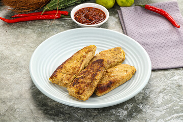 Indian chiken kebab minced meat