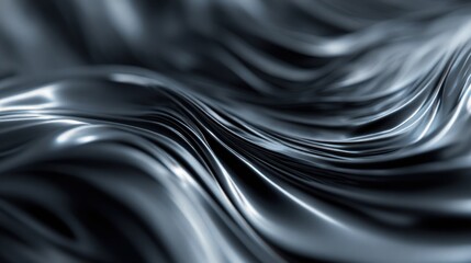 Obraz premium dark flowing silky fabric waves