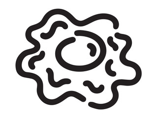 Wholesome breakfast scrambled eggs icon in outlined format