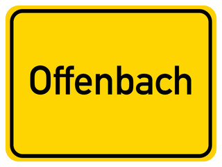 Illustration of a city entrance sign for the city of Offenbach