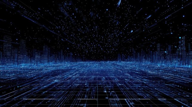 an illustration of virtual data no logos no brands ar 169