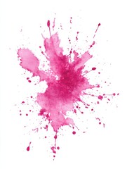 Naklejka premium watercolor pink splash or splatter isolated generative ai