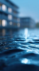 Close-up of a sensor network monitoring flood levels in a smart city, disaster preparedness. Resilience, safety. Blue, technical.