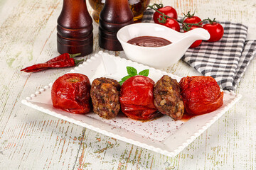 Turkish cuisine - Domatesli Kebab with tomato