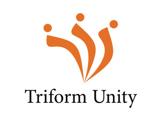 Abstract People Logo Design – Modern Community Unity Symbol in Orange Vector"

