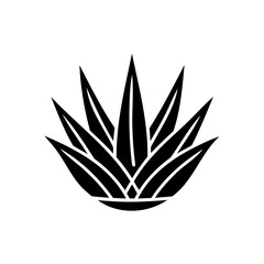 Agave Plant Silhouette Icon For Natural Health And Wellness Products Design