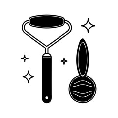 Cooling Facial Ice Roller and Gua Sha Massage Tool for Skin Rejuvenation and Puffiness Reduction