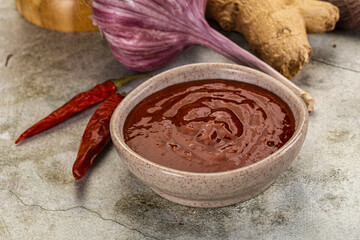 Korean kimchi sauce in the bowl