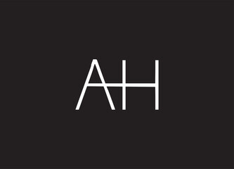 AH Abstract Letters Logo Monogram Design Icon Font