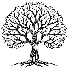 vector tree silhouette