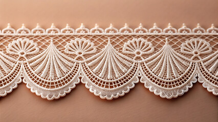 Elegant floral gold lace fabric vintage border decoration with a seamless ornate pattern