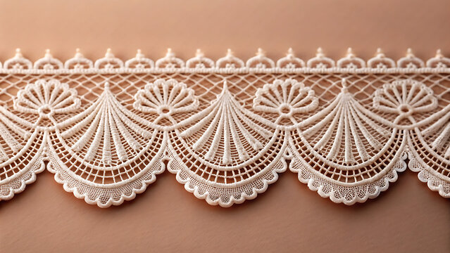 Elegant floral gold lace fabric vintage border decoration with a seamless ornate pattern