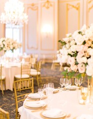 Elegant wedding reception hall