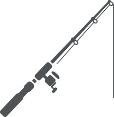 Fishing rod and reel silhouette