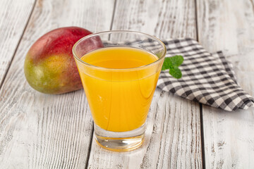 Sweet cold tropical mango juice