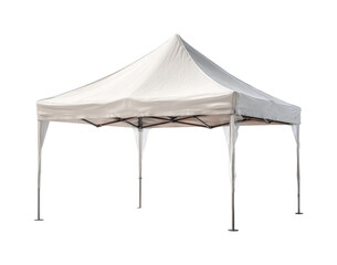 Event tent setup backyard product daylight wide angle isolated on transparent background, png