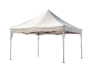 Event tent setup backyard product daylight wide angle isolated on transparent background, png