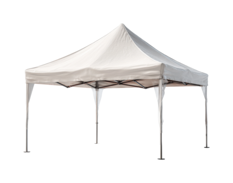 Event tent setup backyard product daylight wide angle isolated on transparent background, png