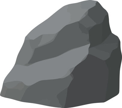 Gray rock isolated