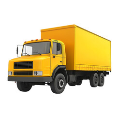  Yellow cargo truck