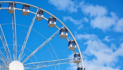 Ferris wheel against a clear blue sky