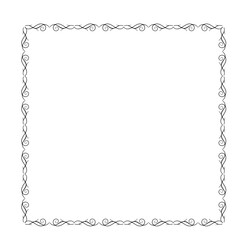 Vintage Ornamental Frame – Elegant Black Border, JPG, 300 DPI 