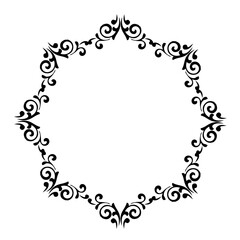 Vintage Ornamental Frame – Elegant Black Border, JPG, 300 DPI 